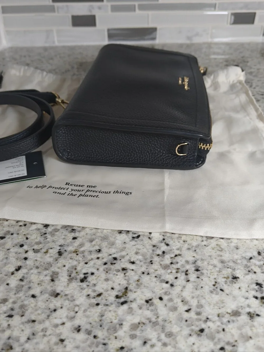 Kate spade pebbled leather crossbody bag (Black)